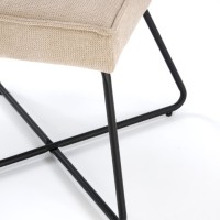 K534 Καρέκλα τραπεζαρίας σε μπεζ  50x60x90 με ύψος καθίσματος 47cm