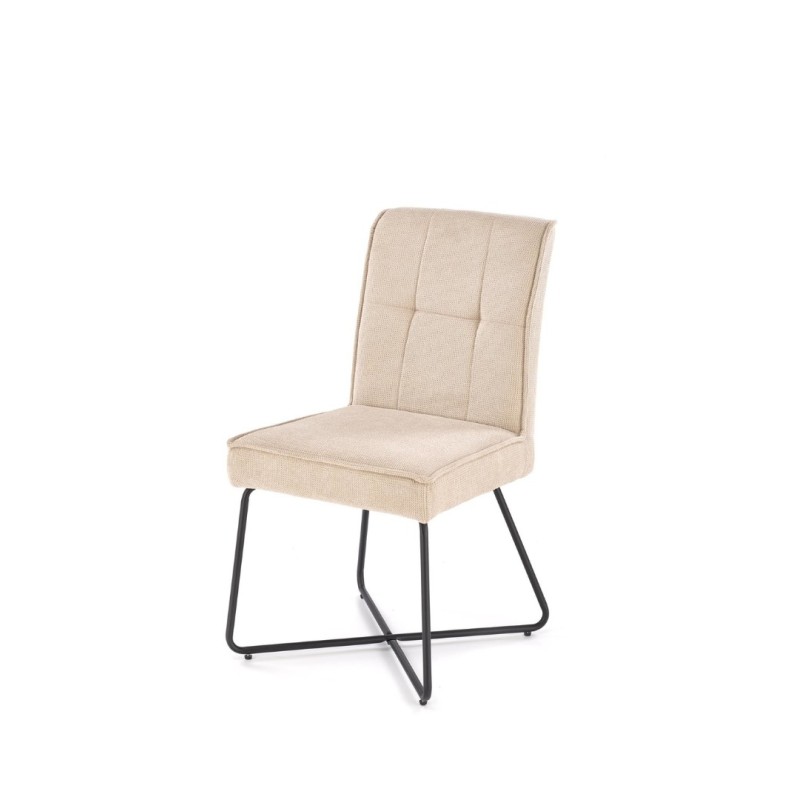 K534 Καρέκλα τραπεζαρίας σε μπεζ  50x60x90 με ύψος καθίσματος 47cm