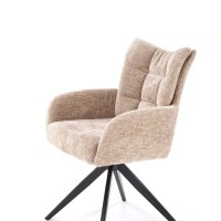 K540 Καρέκλα τραπεζαρίας μπεζ: 60x63x89cm ύψος καθίσματος 51 cm, λειτουργία περιστροφής 360