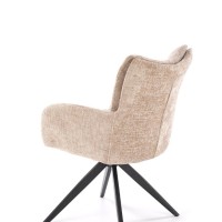 K540 Καρέκλα τραπεζαρίας μπεζ: 60x63x89cm ύψος καθίσματος 51 cm, λειτουργία περιστροφής 360