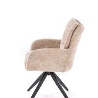 K540 Καρέκλα τραπεζαρίας μπεζ: 60x63x89cm ύψος καθίσματος 51 cm, λειτουργία περιστροφής 360
