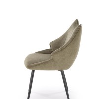K543 καρέκλα, λαδί διαστάσεις: 55/60/87cm με ύψος καθίσματος 46 cm