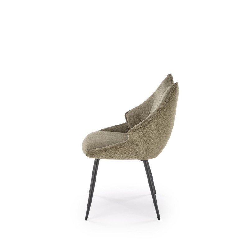 K543 καρέκλα, λαδί διαστάσεις: 55/60/87cm με ύψος καθίσματος 46 cm