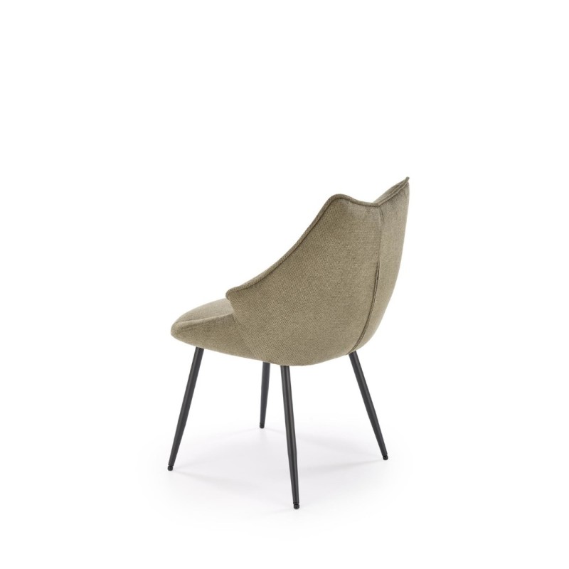 K543 καρέκλα, λαδί διαστάσεις: 55/60/87cm με ύψος καθίσματος 46 cm