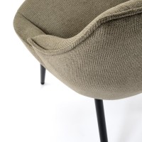 K543 καρέκλα, λαδί διαστάσεις: 55/60/87cm με ύψος καθίσματος 46 cm