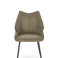 K543 καρέκλα, λαδί διαστάσεις: 55/60/87cm με ύψος καθίσματος 46 cm