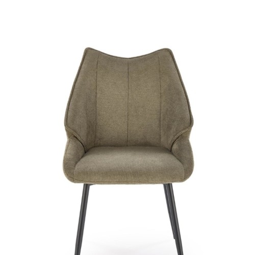 K543 καρέκλα, λαδί διαστάσεις: 55/60/87cm με ύψος καθίσματος 46 cm