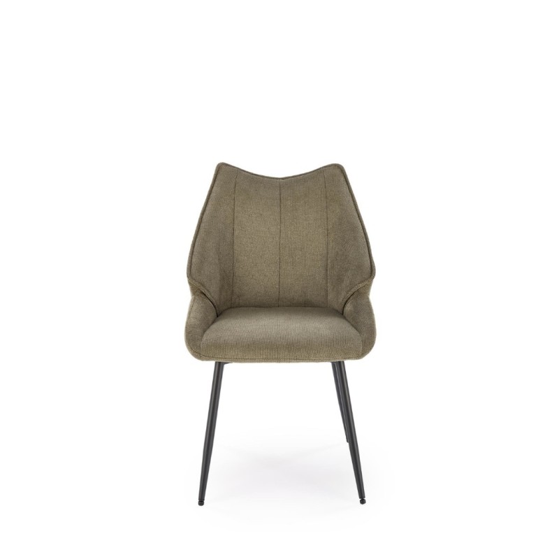 K543 καρέκλα, λαδί διαστάσεις: 55/60/87cm με ύψος καθίσματος 46 cm