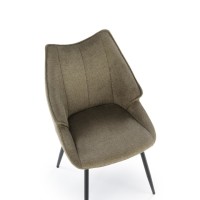 K543 καρέκλα, λαδί διαστάσεις: 55/60/87cm με ύψος καθίσματος 46 cm