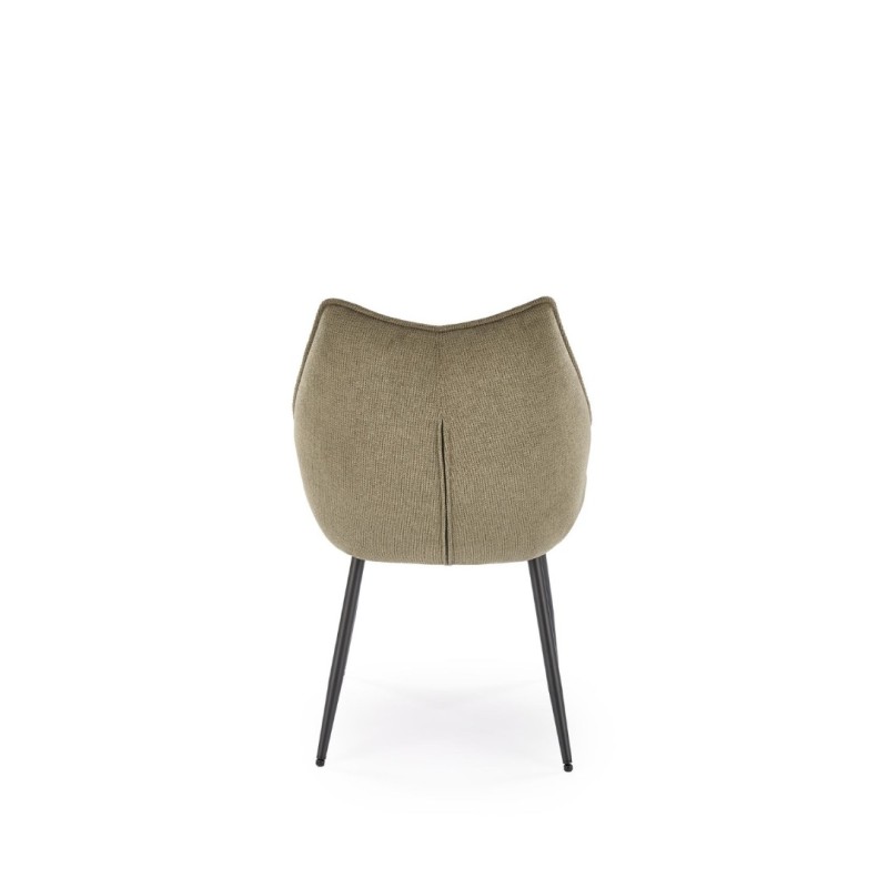 K543 καρέκλα, λαδί διαστάσεις: 55/60/87cm με ύψος καθίσματος 46 cm