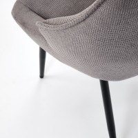 K543 καρέκλα, γκρι διαστάσεις: 55/60/87cm με ύψος καθίσματος 46 cm