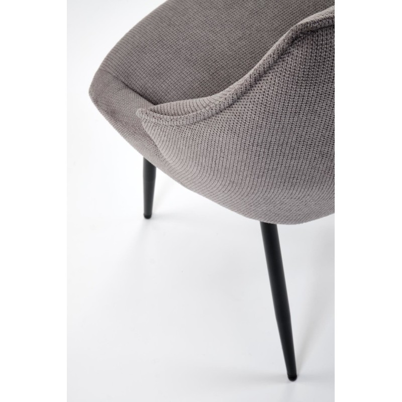 K543 καρέκλα, γκρι διαστάσεις: 55/60/87cm με ύψος καθίσματος 46 cm