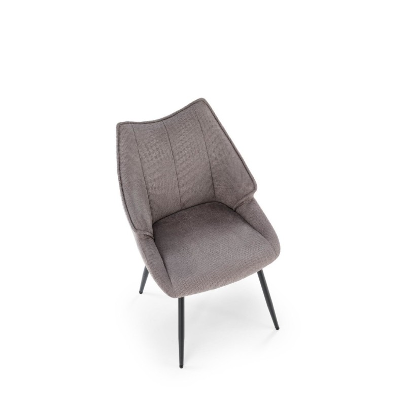 K543 καρέκλα, γκρι διαστάσεις: 55/60/87cm με ύψος καθίσματος 46 cm