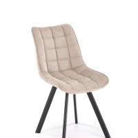 K549 Καρέκλα μπεζ : 46x61x84cm με ύψος καθίσματος 48 cm