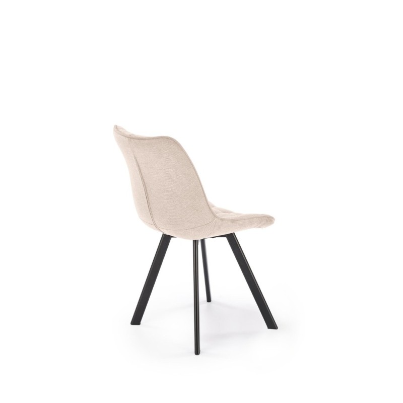 K549 Καρέκλα μπεζ : 46x61x84cm με ύψος καθίσματος 48 cm