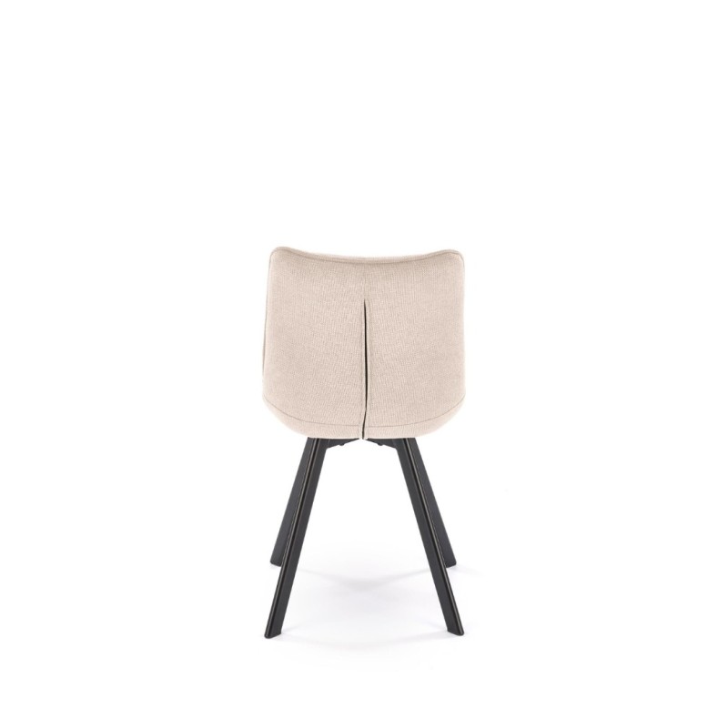 K549 Καρέκλα μπεζ : 46x61x84cm με ύψος καθίσματος 48 cm