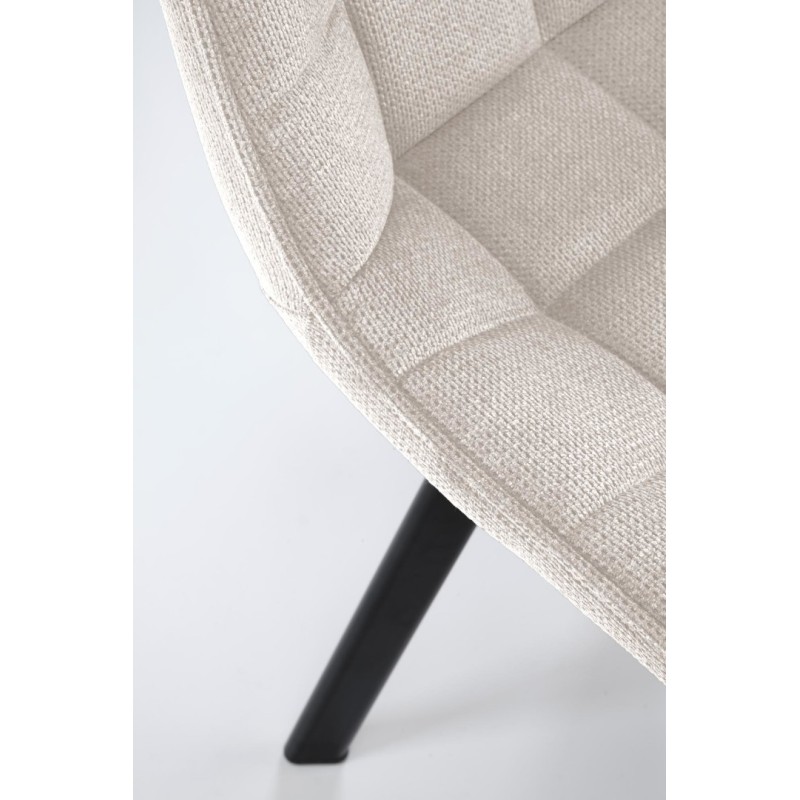K549 Καρέκλα μπεζ : 46x61x84cm με ύψος καθίσματος 48 cm
