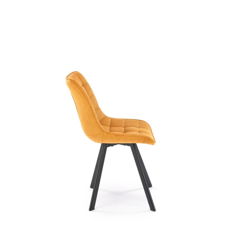 K549 Καρέκλα μουσταρδί : 46x61x84cm με ύψος καθίσματος 48 cm