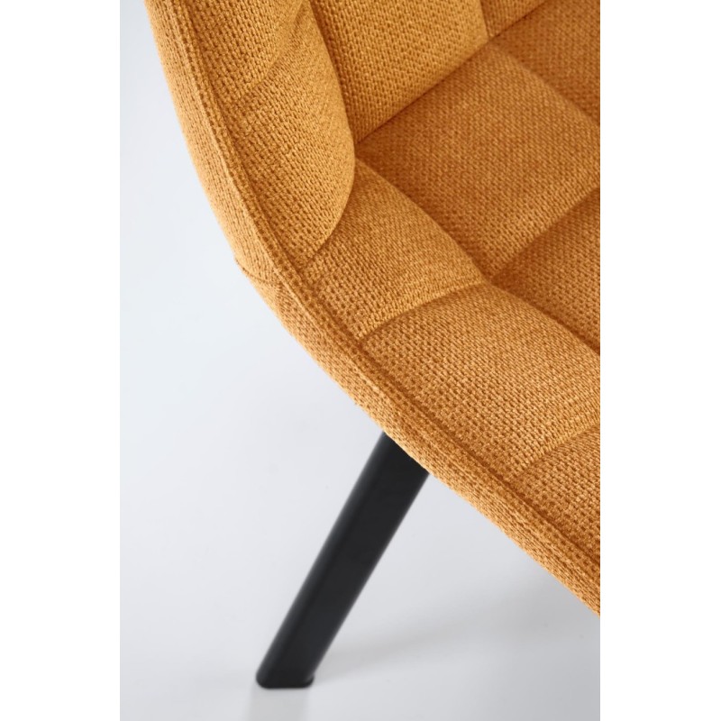 K549 Καρέκλα μουσταρδί : 46x61x84cm με ύψος καθίσματος 48 cm