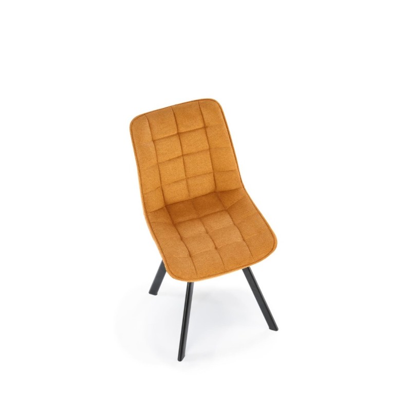 K549 Καρέκλα μουσταρδί : 46x61x84cm με ύψος καθίσματος 48 cm
