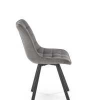 K549 Kαρέκλα, γκρι : 46x61x84cm με ύψος καθίσματος 48 cm