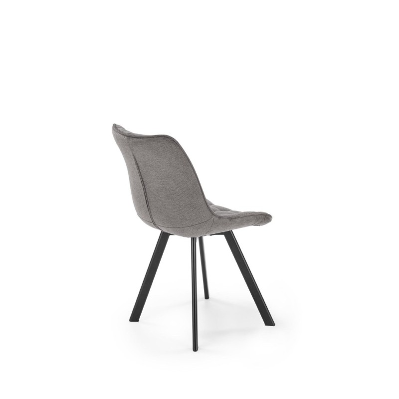 K549 Kαρέκλα, γκρι : 46x61x84cm με ύψος καθίσματος 48 cm