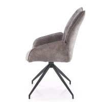 K553 καρέκλα, γκρι διαστάσεις: 60/66/96cm με ύψος καθίσματος 52 cm, λειτουργία περιστροφής 360