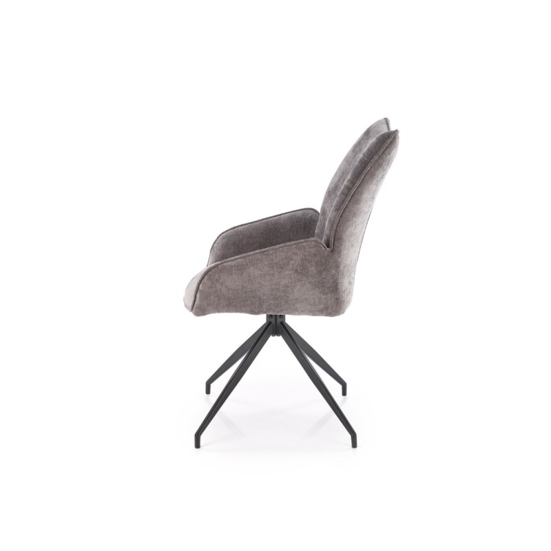 K553 καρέκλα, γκρι διαστάσεις: 60/66/96cm με ύψος καθίσματος 52 cm, λειτουργία περιστροφής 360
