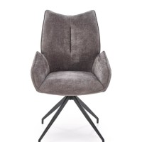 K553 καρέκλα, γκρι διαστάσεις: 60/66/96cm με ύψος καθίσματος 52 cm, λειτουργία περιστροφής 360