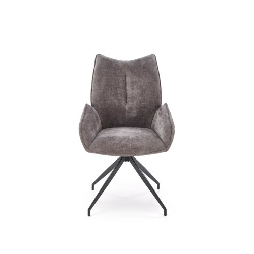K553 καρέκλα, γκρι διαστάσεις: 60/66/96cm με ύψος καθίσματος 52 cm, λειτουργία περιστροφής 360