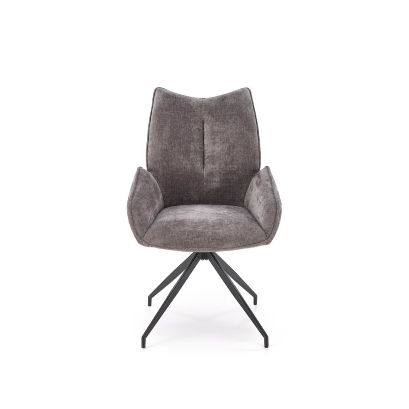 K553 καρέκλα, γκρι διαστάσεις: 60/66/96cm με ύψος καθίσματος 52 cm, λειτουργία περιστροφής 360