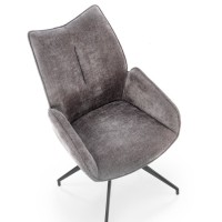 K553 καρέκλα, γκρι διαστάσεις: 60/66/96cm με ύψος καθίσματος 52 cm, λειτουργία περιστροφής 360