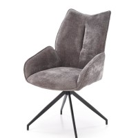 K553 καρέκλα, γκρι διαστάσεις: 60/66/96cm με ύψος καθίσματος 52 cm, λειτουργία περιστροφής 360