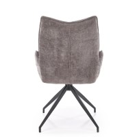 K553 καρέκλα, γκρι διαστάσεις: 60/66/96cm με ύψος καθίσματος 52 cm, λειτουργία περιστροφής 360