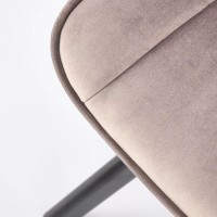 K520 Καρέκλα τραπεζαρίας με λειτουργία περιστροφής 360 σε μπεζ 46x61x84 με ύψος καθίσματος 48cm