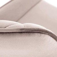 K520 Καρέκλα τραπεζαρίας με λειτουργία περιστροφής 360 σε μπεζ 46x61x84 με ύψος καθίσματος 48cm