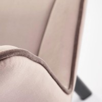 K520 Καρέκλα τραπεζαρίας με λειτουργία περιστροφής 360 σε μπεζ 46x61x84 με ύψος καθίσματος 48cm