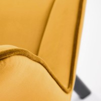 K520 Καρέκλα τραπεζαρίας με λειτουργία περιστροφής μουσταρδί 46x61x84 με ύψος καθίσματος 48cm