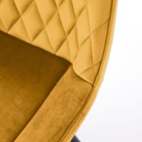 K520 Καρέκλα τραπεζαρίας με λειτουργία περιστροφής μουσταρδί 46x61x84 με ύψος καθίσματος 48cm