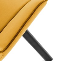 K520 Καρέκλα τραπεζαρίας με λειτουργία περιστροφής μουσταρδί 46x61x84 με ύψος καθίσματος 48cm