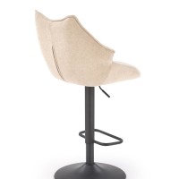 Σκαμπό μπαρ μαύρο/μπεζ  50x54x96-118x62-84 cm