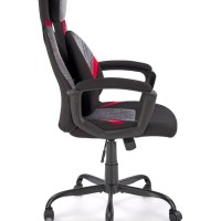 JENSEN Καρέκλα γραφείου μαύρο/γκρι/κόκκινο 65x70x115cm