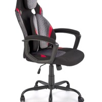 JENSEN Καρέκλα γραφείου μαύρο/γκρι/κόκκινο 65x70x115cm