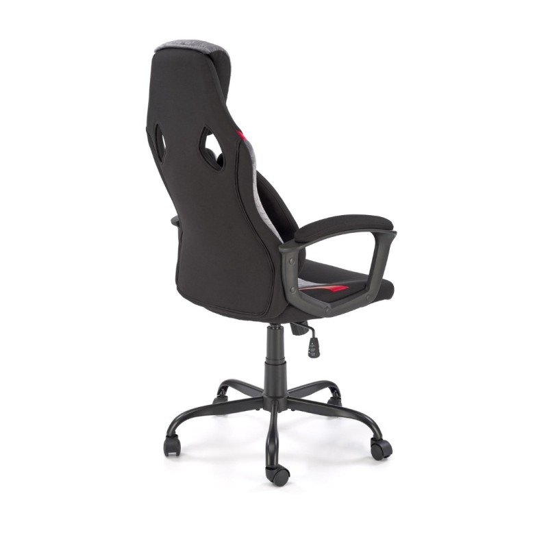 JENSEN Καρέκλα γραφείου μαύρο/γκρι/κόκκινο 65x70x115cm