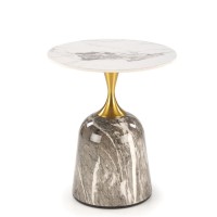 Τραπεζάκι σαλονιού λευκό μάρμαρο ROSA 50x50x59 cm
