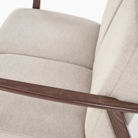 MILANO 2θέσιος καναπές, μπεζ / σκούρα καρυδιά 120x77x77 με ύψος καθίσματος 44 cm 2010001202158