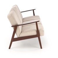 MILANO 3θέσιος καναπές, μπεζ / σκούρα καρυδιά  175x77x77x με ύψος καθίσματος 44 cm 2010001202165