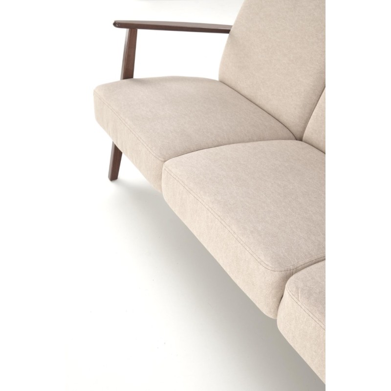 MILANO 3θέσιος καναπές, μπεζ / σκούρα καρυδιά  175x77x77x με ύψος καθίσματος 44 cm 2010001202165