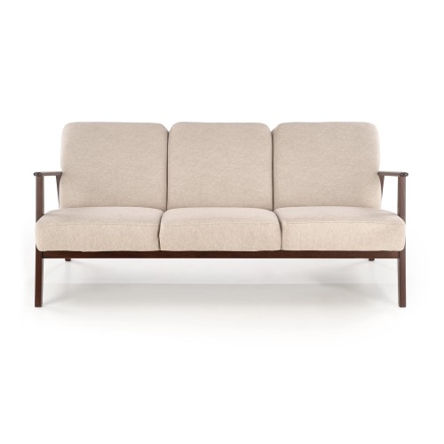 MILANO 3θέσιος καναπές, μπεζ / σκούρα καρυδιά  175x77x77x με ύψος καθίσματος 44 cm 2010001202165