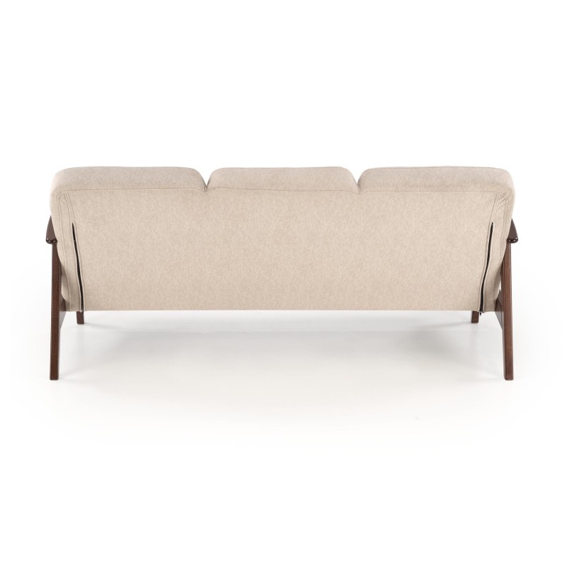 MILANO 3θέσιος καναπές, μπεζ / σκούρα καρυδιά  175x77x77x με ύψος καθίσματος 44 cm 2010001202165